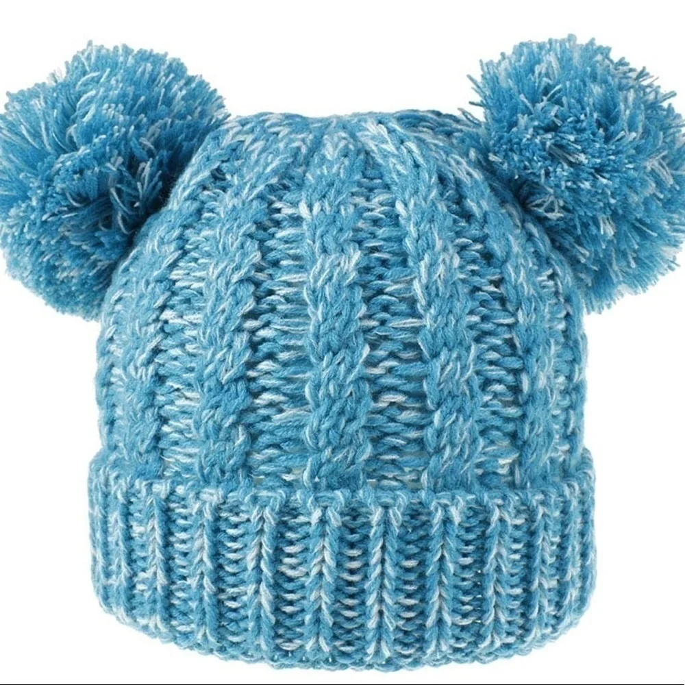 𝅺teal toddler winter Pom ball hat